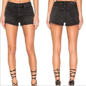 GRLFRND Cindy Distressed Black Jean Shorts 25